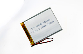 3.7V 294862 850mAh 探测仪伟德在线体育官网 3.7V 294862 850mAh 探测仪伟德在线体育官网